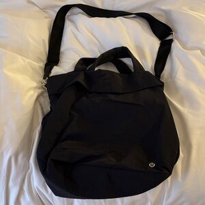 lululemon athletica Black Convertible Messenger Tote